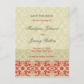 Carte postale Damask Swirls Lace Spice Save The Da (Devant)