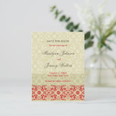Carte postale Damask Swirls Lace Spice Save The Da (Debout devant)
