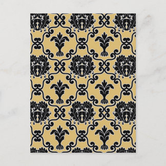 Carte Postale Damask vintage cachemire papier peint motif floral