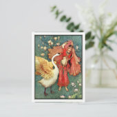 Carte Postale Damayanti et le cygne par Warwick Goble (Debout devant)