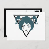 Carte Postale dame (Devant / Derrière)