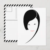 Carte Postale dame (Devant / Derrière)