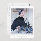 Carte Postale Dame À La Table De Thé Par Mary Cassatt (Devant / Derrière)
