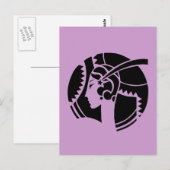 Carte Postale Dame Art Déco (Devant / Derrière)