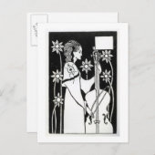 Carte Postale Dame au cello, du Morte d'Arthur"(litho) (Devant / Derrière)
