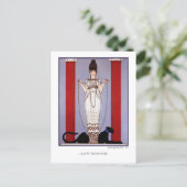 Carte Postale Dame au panthère George Barbier Mode (Debout devant)