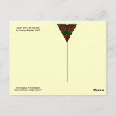 CARTE POSTALE DAME AVEC ROSE ROUGE (Dos)