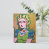 Carte Postale Dame avec un troisième oeil (Debout devant)