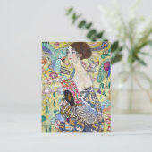 Carte Postale Dame avec un ventilateur, Gustav Klimt (Debout devant)