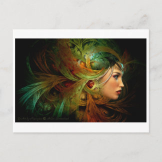 Carte Postale Dame avec une coiffure élégante