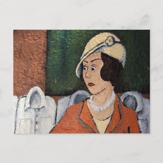 Carte Postale Dame casquette (Devant)