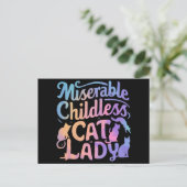 Carte Postale Dame Chaton Sans Enfant Misérable (Debout devant)