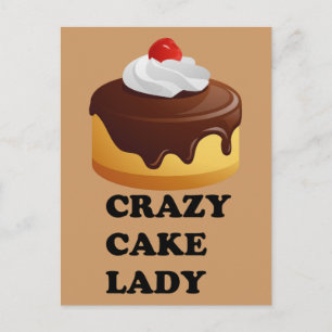 Carte Postale Dame Crazy Cake