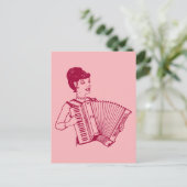 Carte Postale Dame d'Accordion rétro (Debout devant)