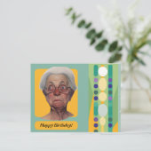 Carte Postale Dame d'anniversaire drôle Rétro (Debout devant)