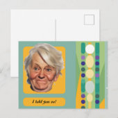 Carte Postale Dame d'anniversaire drôle Rétro (Devant / Derrière)