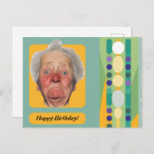 Carte Postale Dame d'anniversaire drôle Rétro (Devant / Derrière)