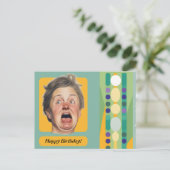 Carte Postale Dame d'anniversaire drôle Rétro (Debout devant)