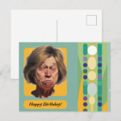 Carte Postale Dame d'anniversaire drôle Rétro (Devant / Derrière)