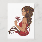 Carte Postale Dame d'automne (Devant)