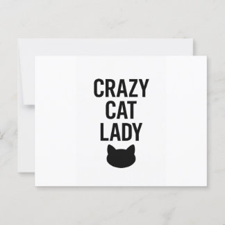 Carte Postale Dame de chat fou - Drôle cadeau Amoureux des chats