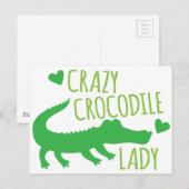 Carte Postale Dame de crocodile fou (Devant / Derrière)