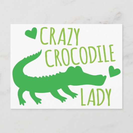 Carte Postale Dame de crocodile fou (Devant)