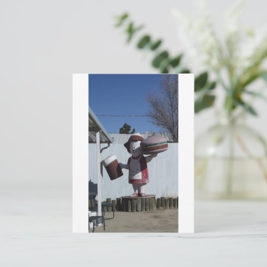 Carte Postale Dame de Hamburger Vintage (Debout devant)