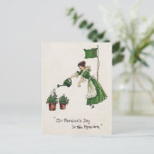 Carte Postale Dame de la Saint Patrick, Vintage (Debout devant)