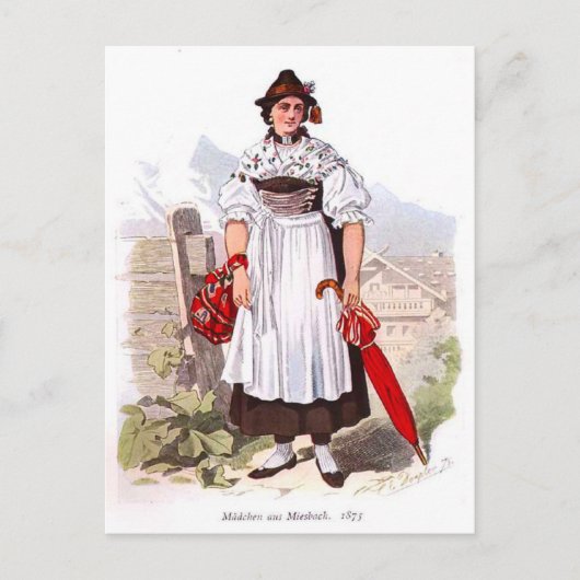 Carte Postale Dame de Munich, 1873 (Devant)