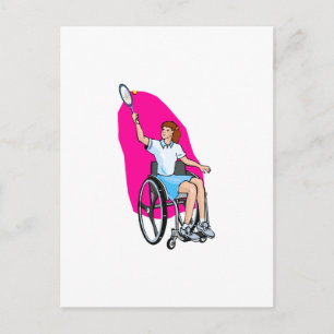 Carte Postale Dame de tennis