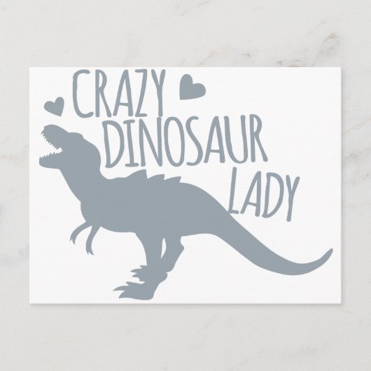 Carte Postale Dame Dinosaure (Devant)