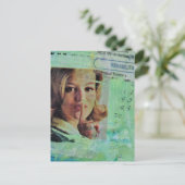 Carte Postale Dame dit collage Mixed Media calme (Debout devant)