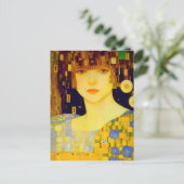 Carte Postale Dame dorée de l'ART NOUVEAU (Debout devant)