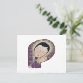 Carte Postale Dame dort. (Debout devant)