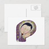 Carte Postale Dame dort. (Devant / Derrière)