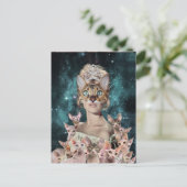 Carte Postale Dame du chat (Debout devant)