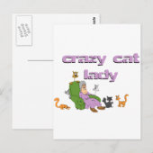 Carte Postale Dame du Crazy Cat (Devant / Derrière)