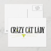 Carte Postale Dame du Crazy Cat (Devant / Derrière)