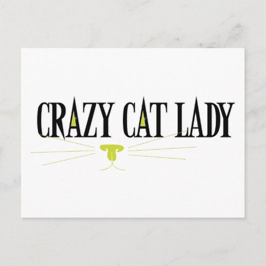 Carte Postale Dame du Crazy Cat (Devant)