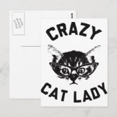 Carte Postale Dame du Crazy Cat (Devant / Derrière)