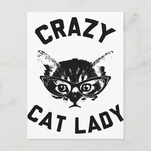 Carte Postale Dame du Crazy Cat (Devant)
