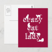 Carte Postale Dame du Crazy Cat (Devant / Derrière)