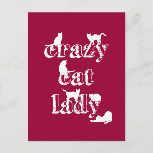 Carte Postale Dame du Crazy Cat (Devant)