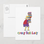 Carte Postale Dame du livre fou (Devant / Derrière)