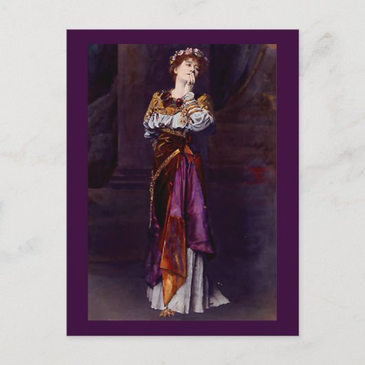 Carte Postale Dame Ellen Terry en tant qu'Imogen - Alma-Tadema (Devant)