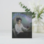 Carte Postale Dame en attente (Debout devant)