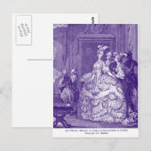 Carte Postale Dame en attente de Marie Antoinette (Devant / Derrière)