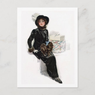 Carte Postale Dame en noir