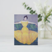 Carte Postale Dame en robe jaune, 1899 (Debout devant)